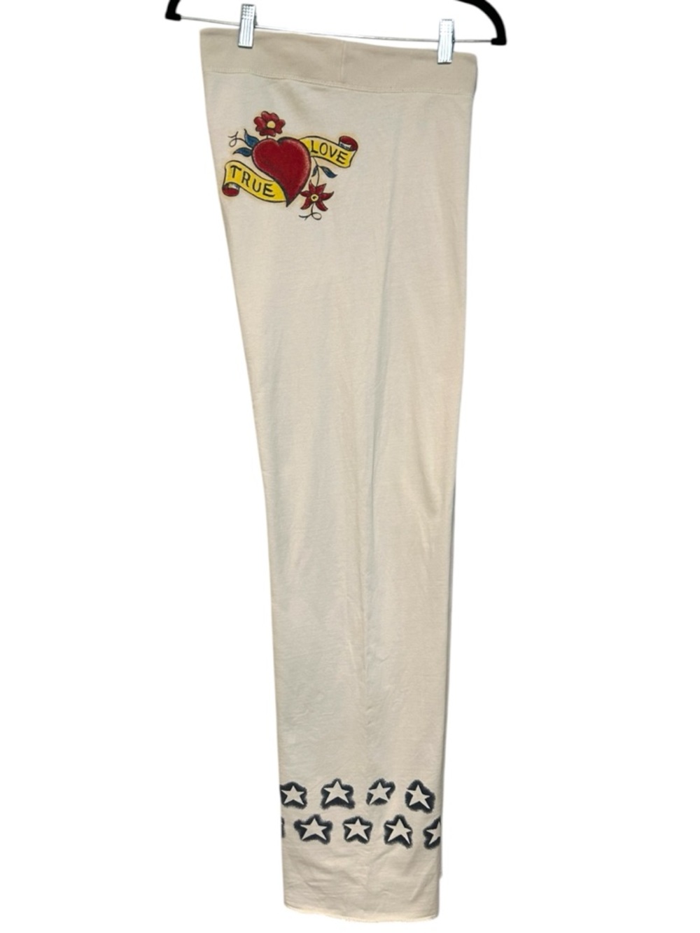 RARE lucky brand L-XL sweatpants naval pin up girl tattoo art vintage wide leg - Picture 6 of 16